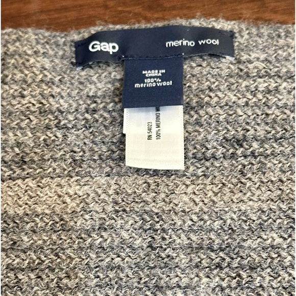 🌟HP🌟2010 Fine Gray & Tan 100% Merino Wool Scarf by GAP - Picture 8 of 11